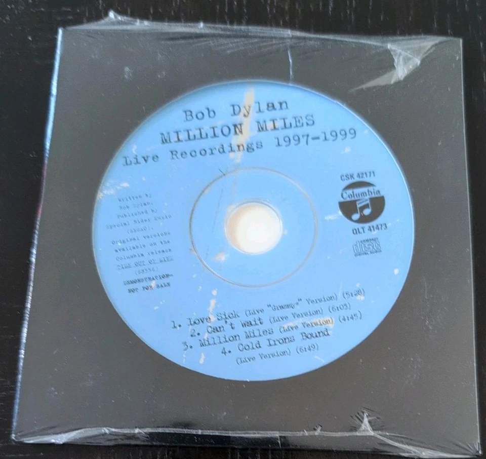 Bob Dylan /Million Miles Live Recordings/ 1997-1999 /Promo only SEALED CD 4 Trax Foto 2 de 2