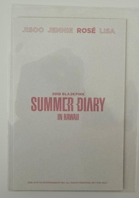 BLACKPINK ROSE Summer diary in HAWAI PC Photocard Photo card BLACK