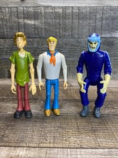 3 Hanna-Barbera Scooby Doo Pose-able Figures Shaggy, Freddy, The Phantom Racer