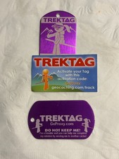 Lot of FOUR geocaching trackables - unactivated new