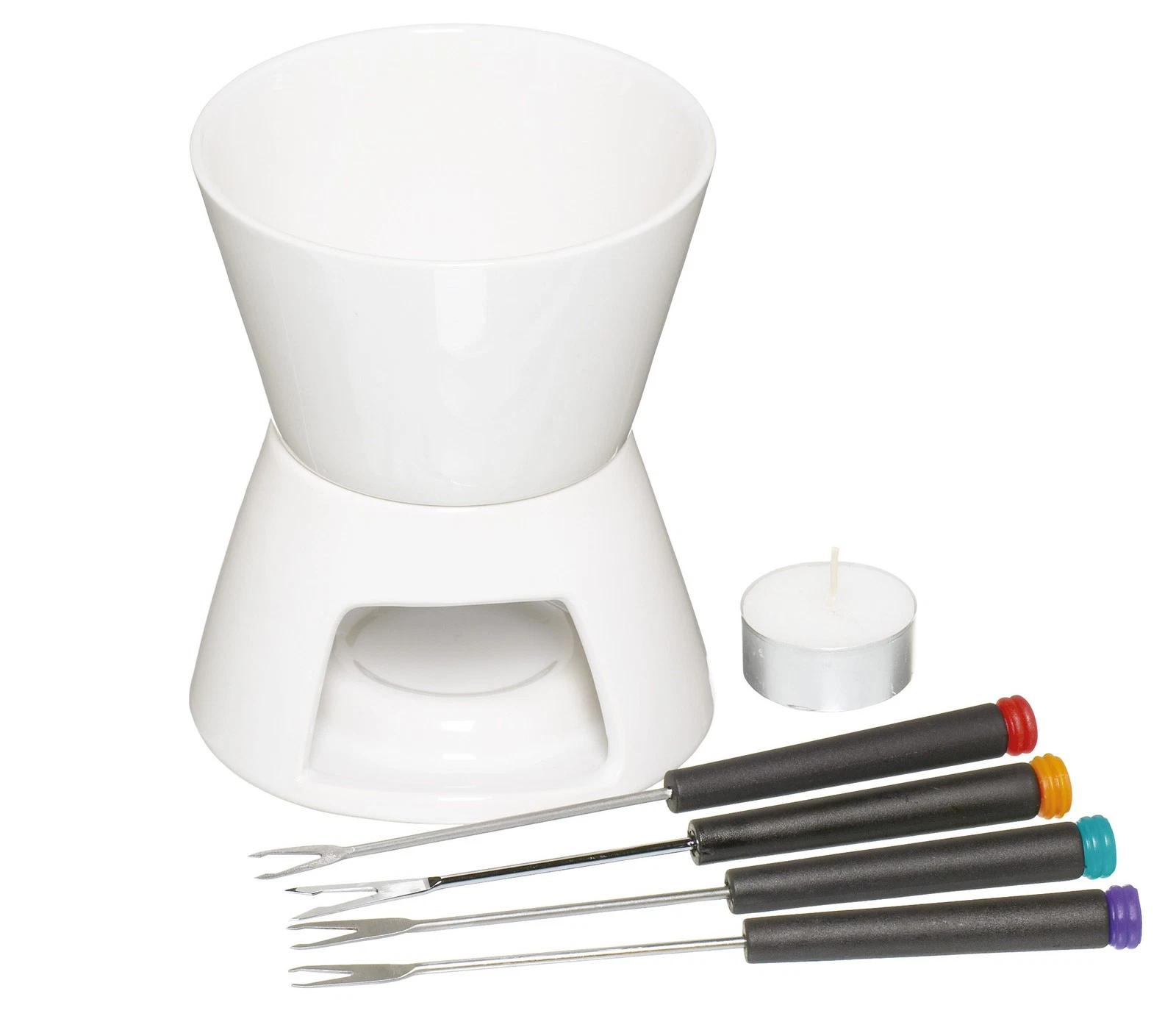 KitchenCraft Chocolate Fondue Set in Gift Box, with Four Stainless Steel Forks