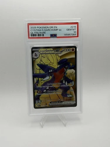 2025 POKEMON EN-DESTINED RIVALS ULTRA RARE #215 CYNTHIA'S GARCHOMP EX PSA 10