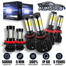 For 2010-2018 Mazda 3 Sedan 4-door 6pcs Headlights Fog Lights Combo Bulbs White