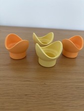Tupperware - Eierbecher - "Junge Welle" - 4 Stück , sehr guter Zustand