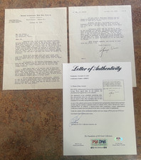 GEORGE WEISS Signed Letter 10-22-1936 on Jacob Ruppert Letterhead PSA LOA