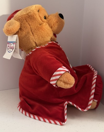 CAMISÓN DISNEY STORE WINNIE THE POOH FELPA ROJO PIJAMA GORRA CON ETIQUETAS - Imagen 4 de 7
