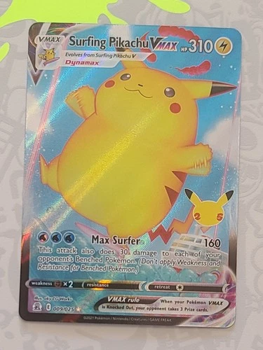 Pokemon 007/025, Flying Pikachu VMAX, Celebrations, FullArt, Holo, Rare, NM