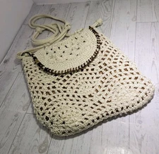 The Sak Sayulita Off-white Crochet Shoulder Handbag