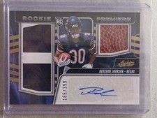 2023 Absolute Rookie Premiere Materials/Autograph Roschon Johnson #RPM-RJ  /399