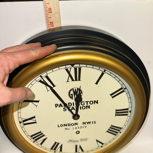 Restoration Hardware THOMAS KENT Paddington Station 15” Clock London No Glass