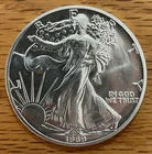1989 UNITED STATES 1 OZ FINE SILVER $1 WALKING LIBERTY DOLLAR