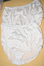 2 White Nylon size 14 brief Panties lot Style 331 discreet Shipping 7X