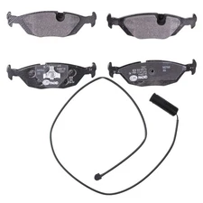 Hella Rear Low-Met Disc Brake Pad w/Sensor Kit For BMW E30 E36 325i Base 92-93