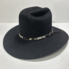 Charlie 1 Horse Black 7X Cowboy Hat Size Med Western Profile