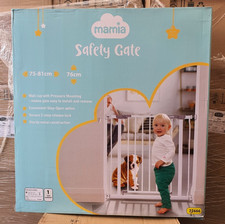 Mamia Stair Gate / Safety Gate - Wall Cup With Pressure Mounted 75cm-81cm NEW 