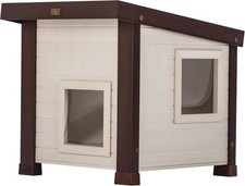 New Age Pet ECOFLEX Albany Outdoor Cat House, Maple/Brown