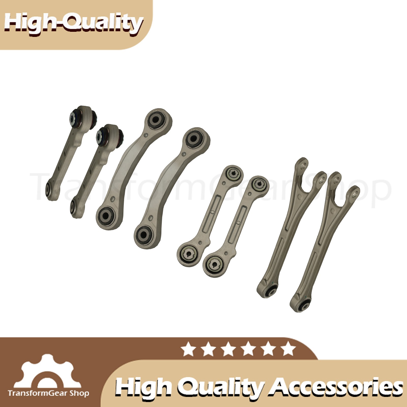 8PCS For 2017+ Maserati Levante Rear Suspension Control Arm Kit