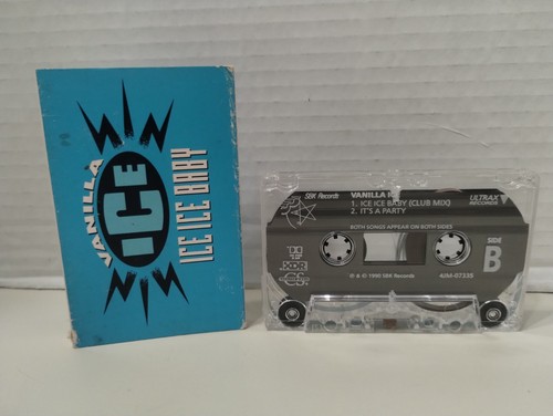 1990 Vanilla Ice Sdk Records Single Cassette Tape Ice Ice Baby & It's A Party - Afbeelding 1 van 3