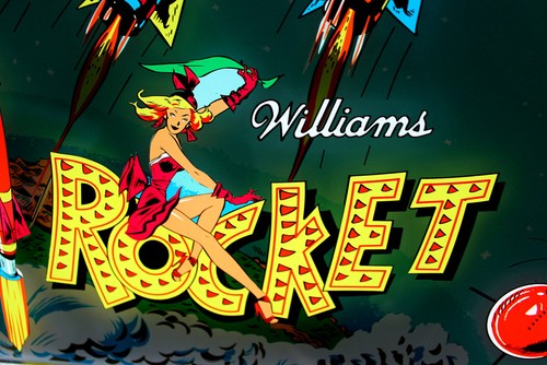 Williams 1959 ROCKET Pinball Machine Replacement BACKGLASS Drop In Replacement - Picture 4 of 5
