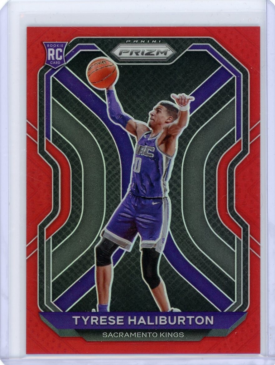 2020-21 Panini Prizm Basketball Red Prizm Rookie #262 Tyrese Haliburton #085/299