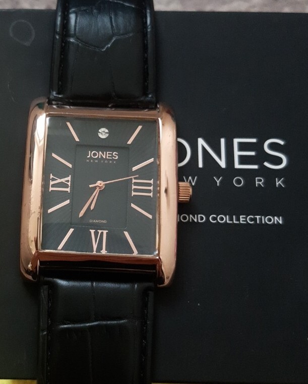 Jones New York Uhr, 38 x 35 mm,3ATM, Diamond Collection, Ovp, rosevergoldet