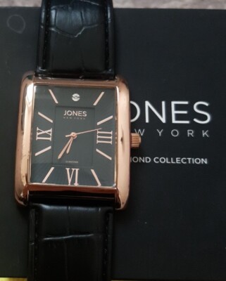 Jones New York Uhr, 38 x 35 mm,3ATM, Diamond Collection, Ovp, rosevergoldet 