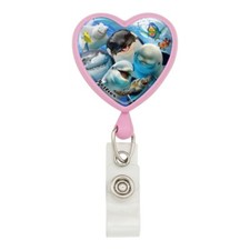 Ocean Selfie Shark Dolphin Sea Turtle Heart Lanyard Reel Badge ID Card Holder