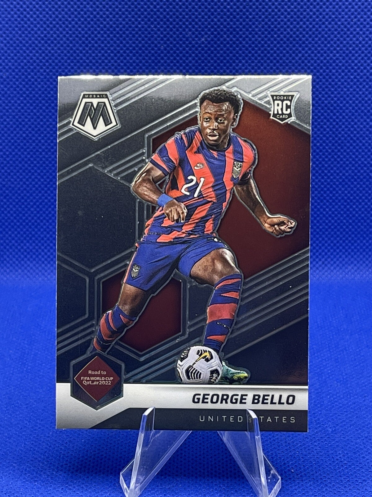 George Bello 2021 Panini Mosaic FIFA Road to World Cup # 105 RC USA Base