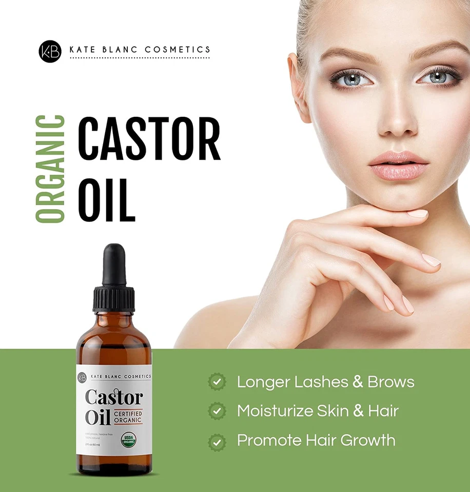 Castor Oil Organic (2Oz), 100% Pure, Cold Pressed, Hexane Free. Stimulate Growth - Image 4 of 4