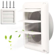 4" Dryer Vent Cover for Exterior Wall Vent Hood Outlet Airflow Vent Dryer Air Ve