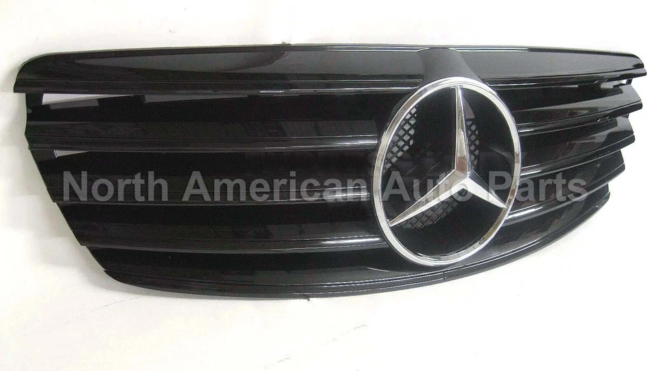 E55 E63 Grille E-Class All Black With Star E320 E500 2003 2004 2005 2006 - Image 4 of 4