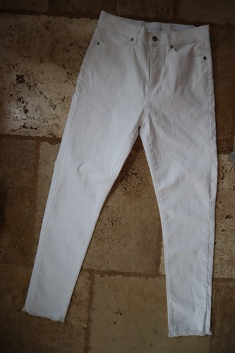Neu mit Etikett weiß THE LOFT High Rise THE SKINNY Regular Fit ausgefranster Saum Jeans 2/26 - Bild 6 von 7