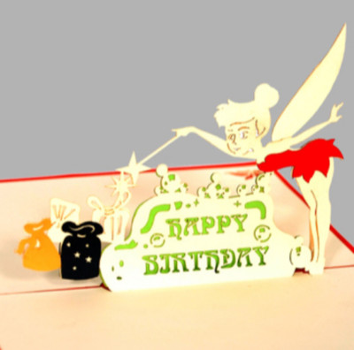 3D Pop Up Greeting Card fairies happy birthday Free Shipping USA seller ...
