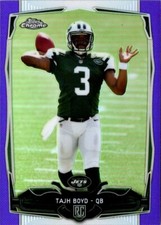 2014 Topps Chrome Tajh Boyd Purple Refractor RC #141 New York Jets Clemson