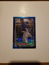 2024 Bowman Derniche Valdez Blue Shimmer Refractor /150 Cubs Prospect BCP-7