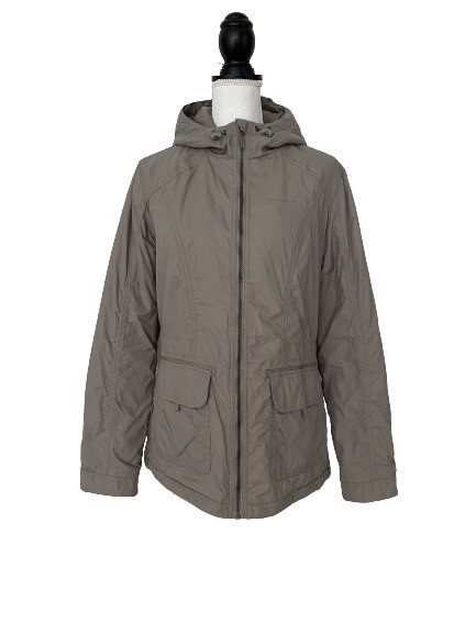 NWOT Outventure Women's Gray Coat With Packets And Hood, ZIP NWOT Outventure Women's Gray Coat With Packets And Hood, ZIP