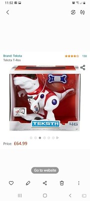 Neuer und unbenutzter Zustand.  Kartonartikel. Kinderroboter Teksta. Halber Preis.