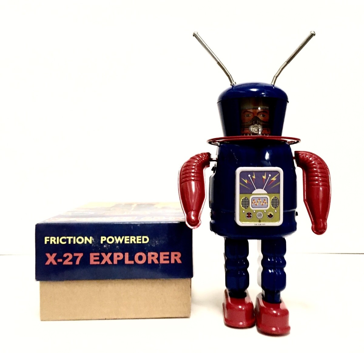 ミュージシャン X-27 EXPLORER BRAND NEW TIN TOM TOY X-27 EXPLORER FRICTION POWERED TIN