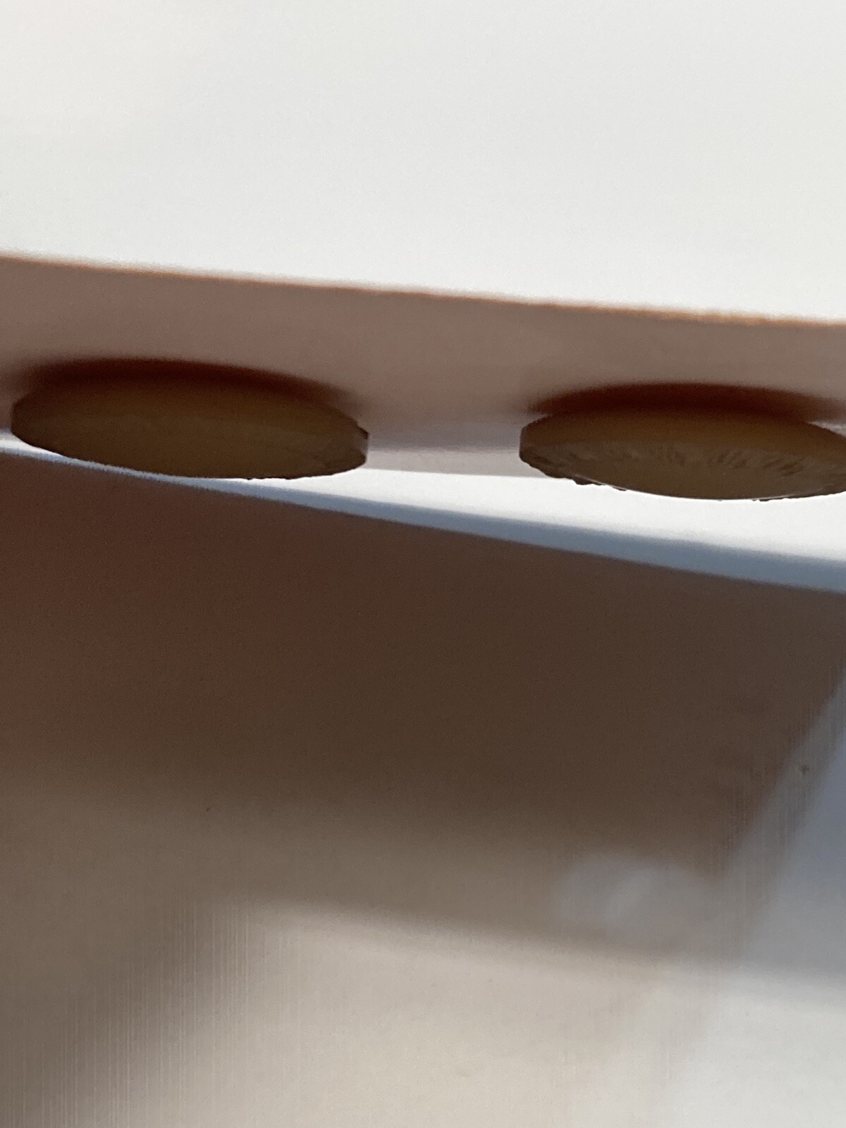 VTG True Craft Plastic Buttons Tan Khaki Marble Tunnel Shank 11/16" 3 on Card