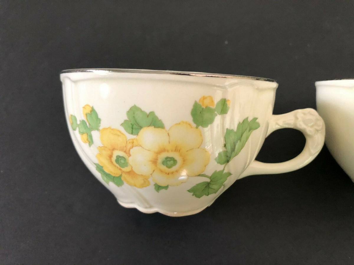 Taylor Smith Taylor TST China Laurel 904 Yellow Floral - Lot of 2