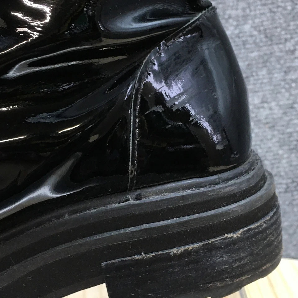 Botas de combate Schutz para mujer 7.5B negras Maryele cremallera frontal informales charol Foto 4 de 4