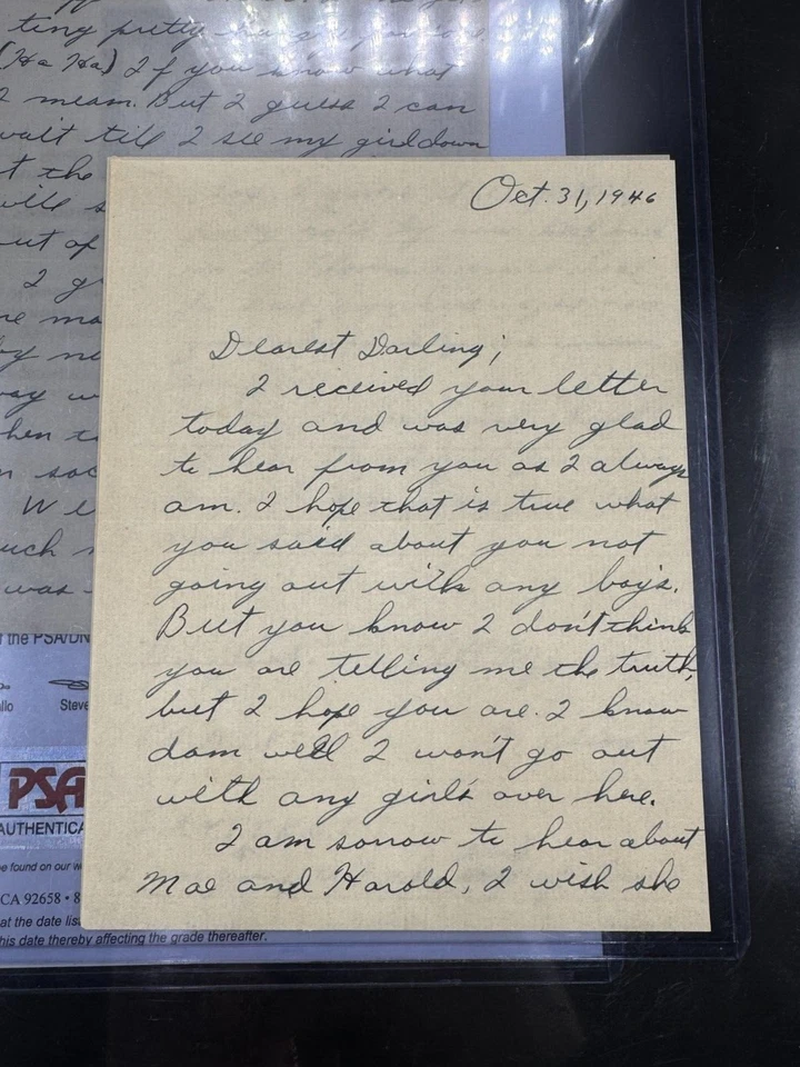 Nellie Fox Signed FULL NAME Envelope & Love Letter PSA DNA Auto LOA Baseball HOF - Image 2 of 4