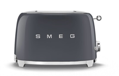 Smeg 50s Style Retro Toaster 2 Scheiben Schiefergrau Brandneu