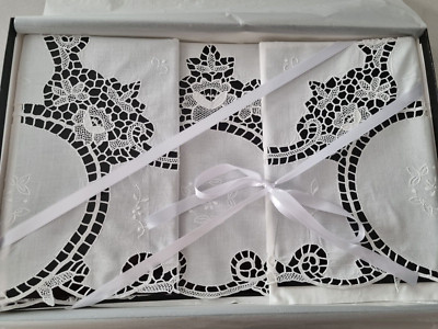 Pure Cotton Burano Embroidery Solid Stitch Hand Sheet