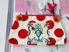 Vintage MGB PURSE CLUTCH NWT Geenius Babywaren UK Canvas Multicolred Zipper COOL