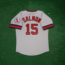 Tim Salmon California Angels Men's Cooperstown Grey Road Jersey w/ Team Patch