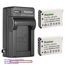 Kastar Battery AC Wall Charger for LB-070 LB070 Minolta MN67Z 20MP FHD MN67Z-BK