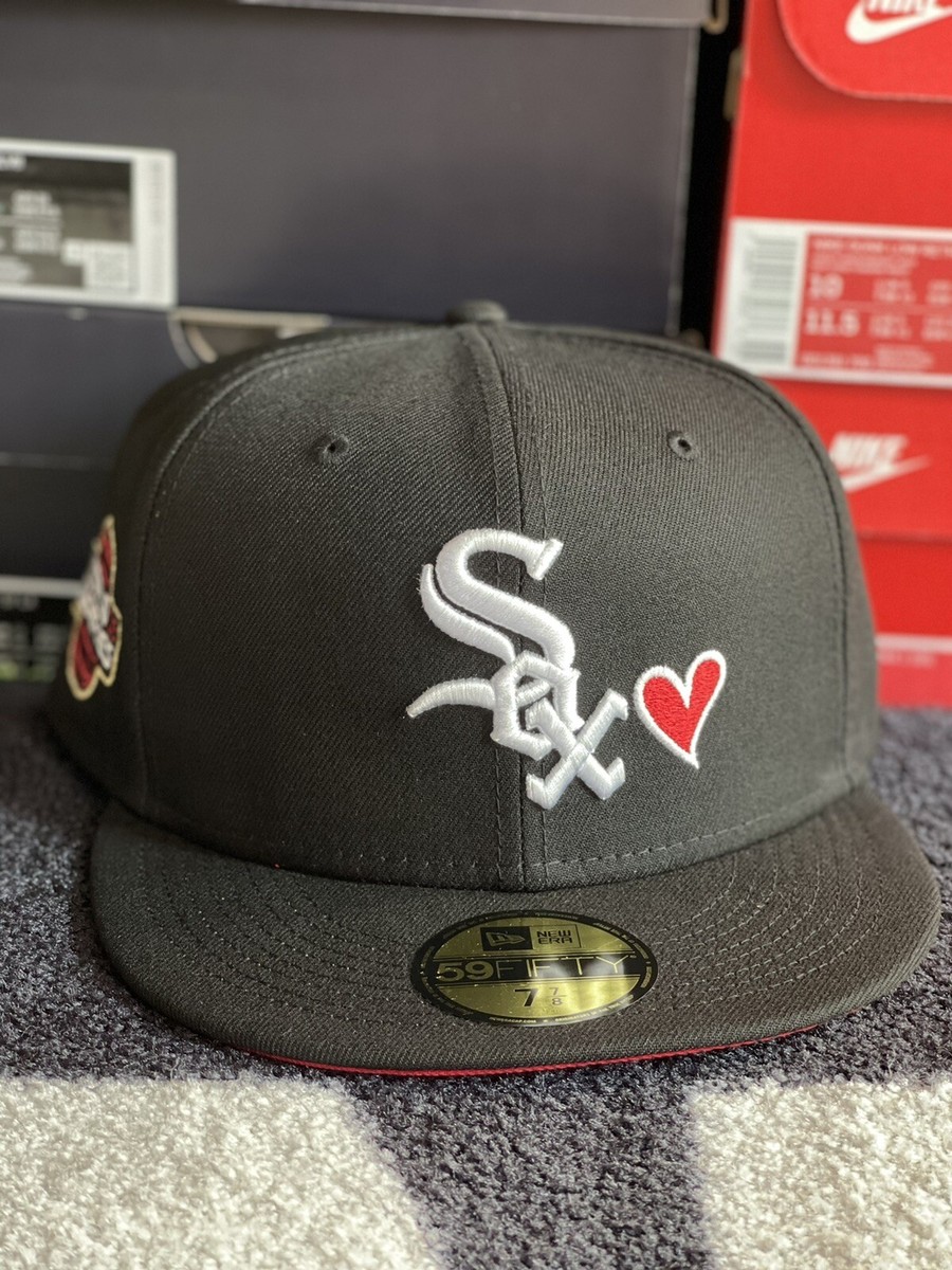 Exclusive Fitted New Era Chicago White Sox Red Heart Fitted Not Hat Club  7/8