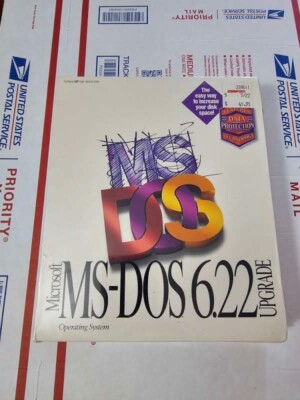 Microsoft MS-DOS 6.22 Upgrade Operating System on 3.5'' Disks REAL Vintage SEALED