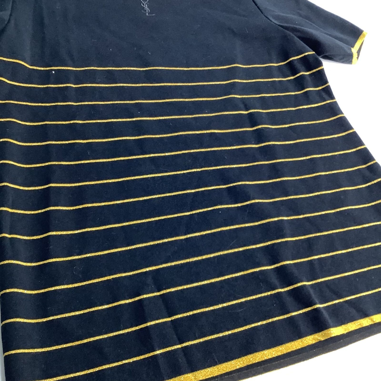 Top autentici Yves Saint Laurent vintage YSL a maniche corte lavorati a maglia taglia L